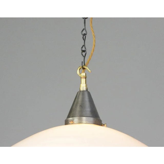 1930s Glass Sistrah P4 Pendant Light from Otto Muller, 1930s For Sale - Image 5 of 10