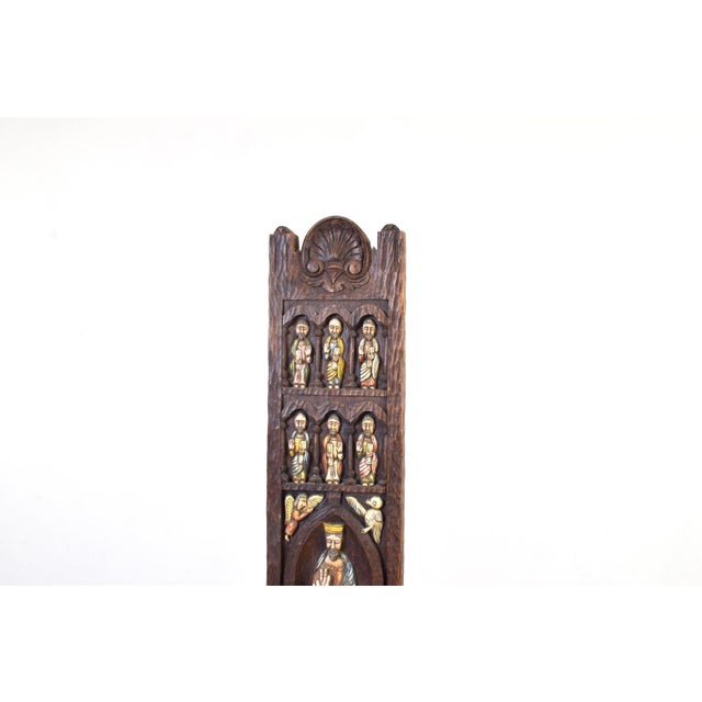 Spanish High Back Chair with Jesus and Apostles from Ormecasa, 1970s For Sale - Image 9 of 13