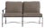 Brown Jordan Venetian Left Arm Loveseat, Textured Pewter frame with Fusion Taupe fabric For Sale