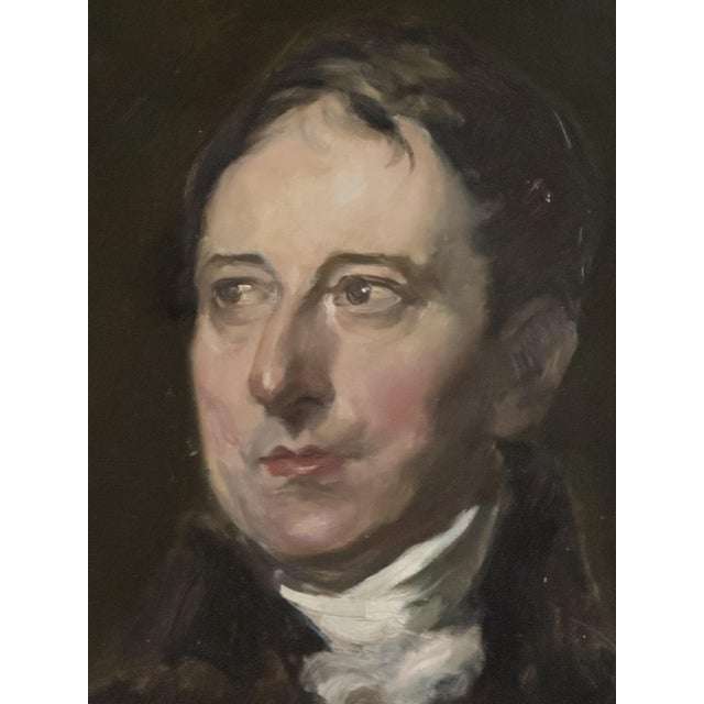 Portrait of François Gerard, 1920s, Oil on Cardboard For Sale - Image 4 of 6