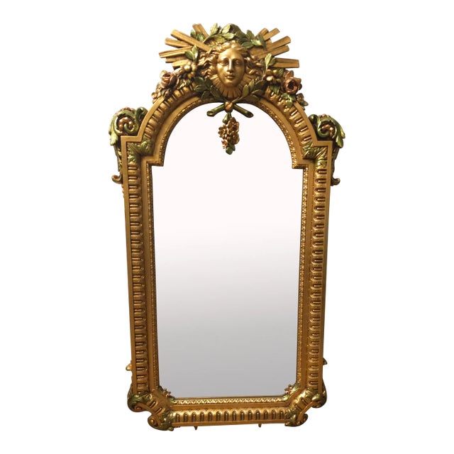 20th Century Louis XIV Style Franklin Mint Gilt Mirror by Vincenzo Fancelli For Sale