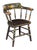 Black American Ebonized Captain's Chair With Federal Style Eagle and Stars For Sale - Image 8 of 18