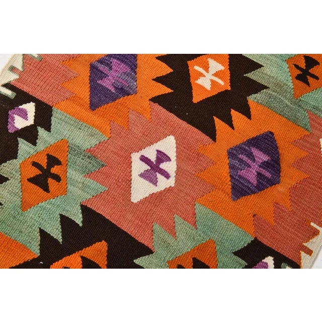 Handmade Kilim in Wool For Sale - Image 5 of 13