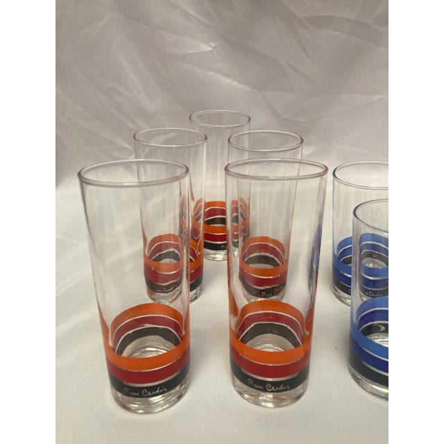 Vintage Pierre Cardin Glass Tumblers- Set of 9 For Sale - Image 4 of 6