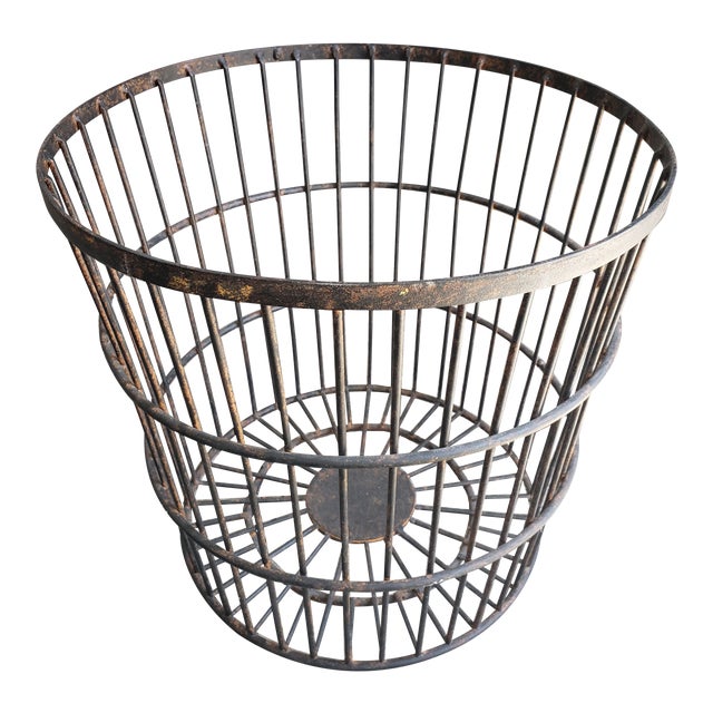 Industrial Wire Basket Chairish