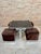 Mid 20th Century Square Smoked Glass and Steel Coffee or Side Table with Four Nesting Stools, 197 For Sale - Image 18 of 18