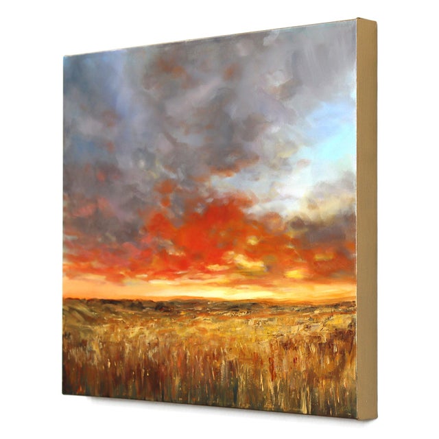 Contemporary Country Views - Original Contemporary Landscape Acrylic and Graphite Painting on Canvas by Jodi Miller For Sale - Image 3 of 9