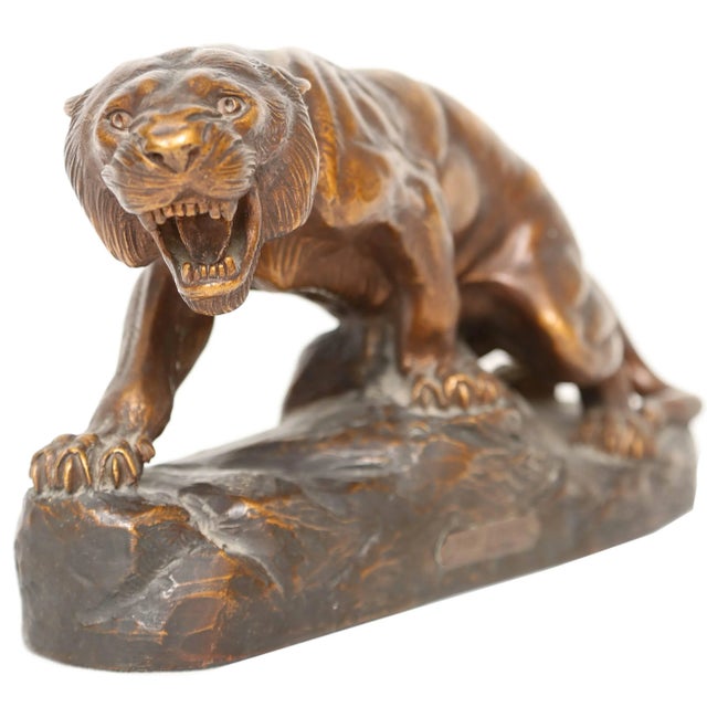Terra Cotta Terra Cotta Figure of a Tiger For Sale - Image 8 of 8