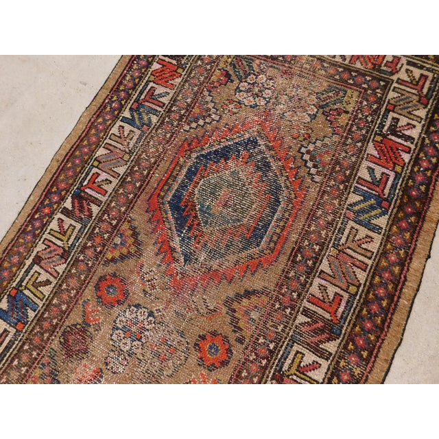 Antique Handwoven Persian Kurdish Runner Rug. 2'6"x 6'2" For Sale In Los Angeles - Image 6 of 18