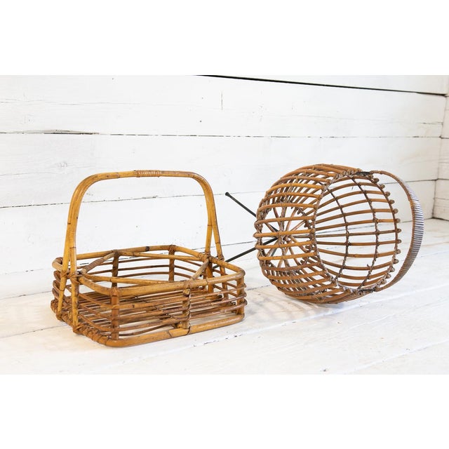 1950s Wicker Basket Set, 1950s, Set of 2 For Sale - Image 5 of 18