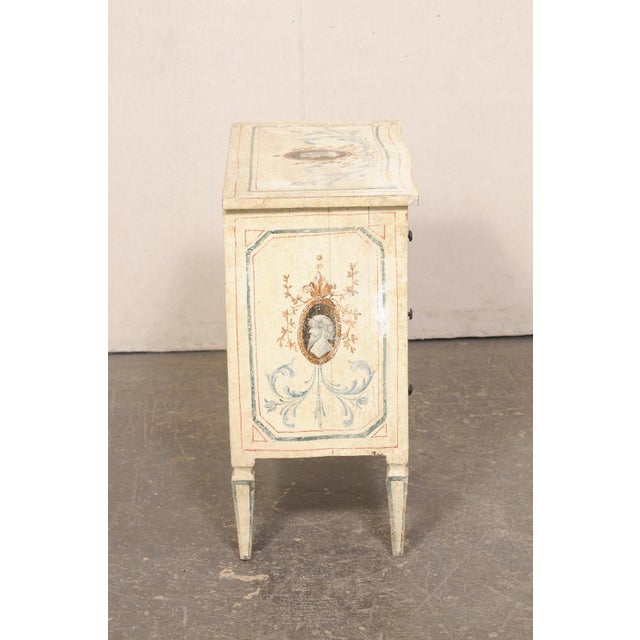 Mid 20th Century Mid 20th Century Italian Hand-Painted Serpentine Side Chest For Sale - Image 5 of 12