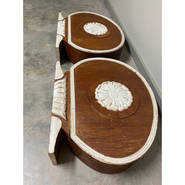 19th C. Canopy Bed Corona / Pelmet / Architectural Cornice Crowns - Pair For Sale - Image 11 of 14