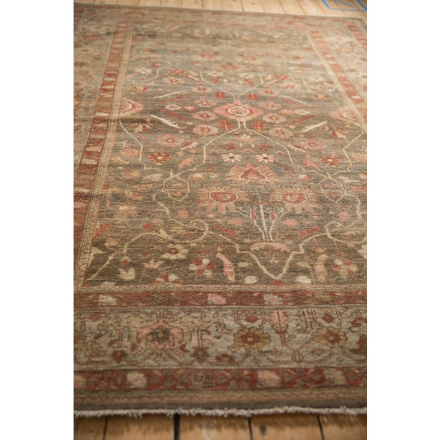 Olive Antique Mahal Carpet - 6'4" x 9'2" For Sale - Image 8 of 12