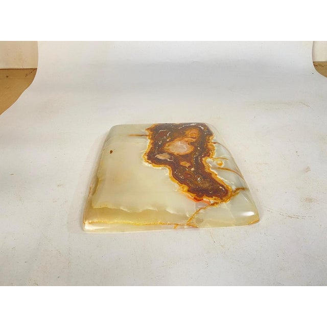 Beige Large Octogonal Ashtray or Vide Poche in Onyx, Italy, 1960s For Sale - Image 8 of 14