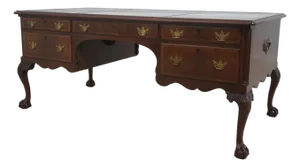 Kittinger Chippendale Style Mahogany Executive Desk
