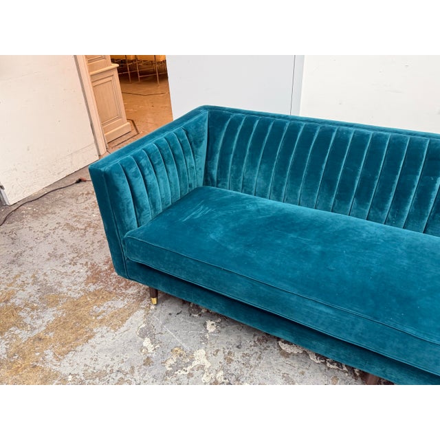 Design Plus Gallery presents the Chelsea Sofa from Joybird. This sofa pairs a streamlined silhouette with a vivid peacock...