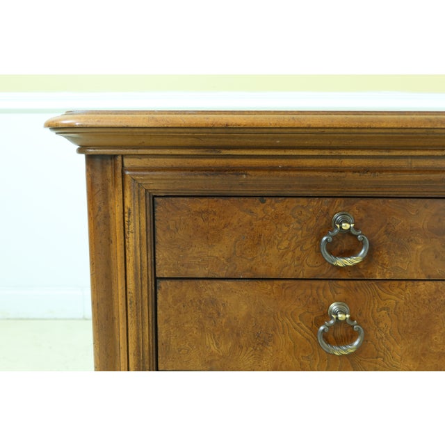 Thomasville Walnut 3 Drawer Nightstands a Pair Chairish