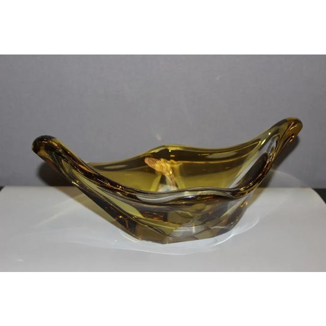 Yellow and Clear Crystal Cup, 1960 For Sale - Image 3 of 9