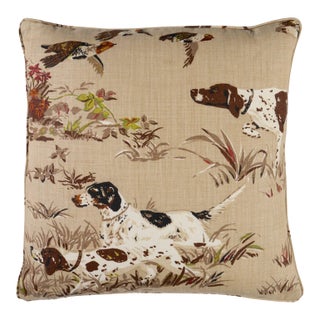 Pointers Pillow Cover in Tan Brown, 20x20 Pillow For Sale