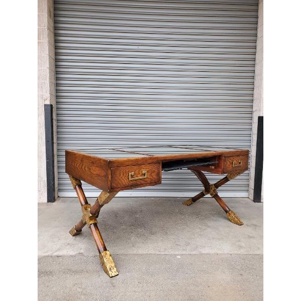 1990s John Richard Campaign Desk For Sale - Image 4 of 16