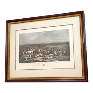 Antique 19th Century Original Aquatint Engraving by Frederick Bromley, Framed