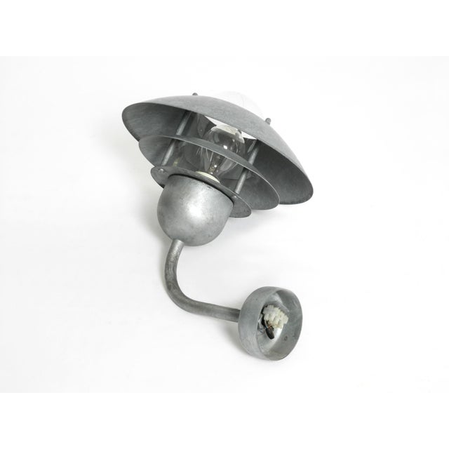 Vintage Danish Outdoor Lamp in Galvanized Steel and Glass Shade from Nordlux, 1990s For Sale - Image 9 of 18