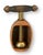 A rare German GES. GESCHTZT nutcracker in the shape of a walnut, crafted from solid copper and brass with a darkened...