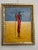 African Tribal Figure Oil Painting Textured Modern Ethnic Wall Art Framed Safari Style Decor 24x18 Canvas For Sale - Image 10 of 12