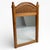 Large Antique English Rustic Pine Farmhouse Wall Mirror with Arched Wicker Panel For Sale - Image 10 of 10
