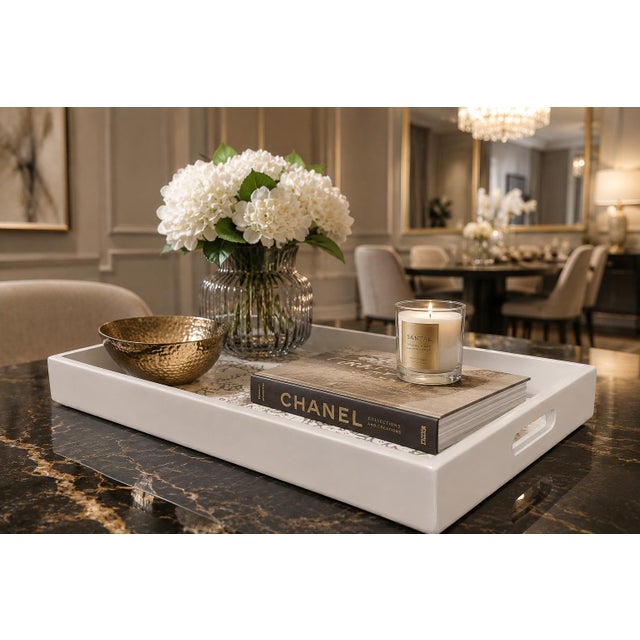 Large "Butterflies" Decorative Tray, Lacquered Wood, Ensamble Artesano, 2024 For Sale In New York - Image 6 of 16