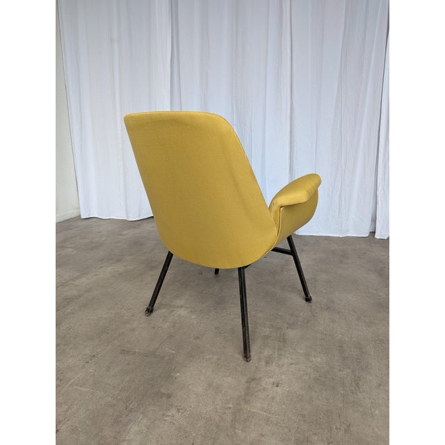 Mid-Century Modern Cocktail Chair in Yellow, 1970s For Sale - Image 12 of 18