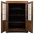 A striking and beautifully detailed 20th-century oak glazed display cabinet, combining traditional craftsmanship, generous...