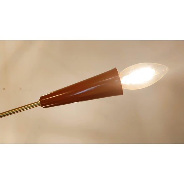 Gold Sputnik Hanging Lamp with 12 Lights from Stilnovo For Sale - Image 8 of 18