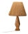 Turned Wood and Natural Fiber Lamp, France, 1960 For Sale