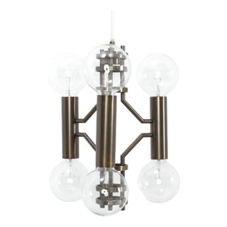 Vintage Brutalistic Hanging Lamp For Sale