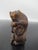 Japanese Antique Japanese Carved Wood Badger or Bear With Barrel Netsuke Figurine For Sale - Image 3 of 8