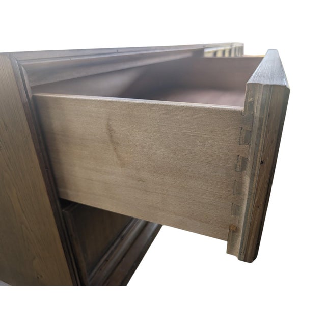 1960s Henredon "Custom Folio Three" 102" Modular Brutalist Credenza / Media Console For Sale - Image 16 of 16