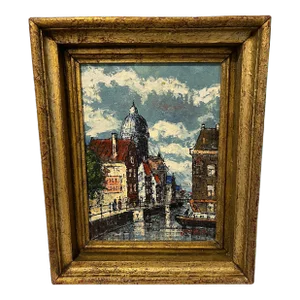 Signed Oil on Canvas by French Artist Jean Hubert Gautier