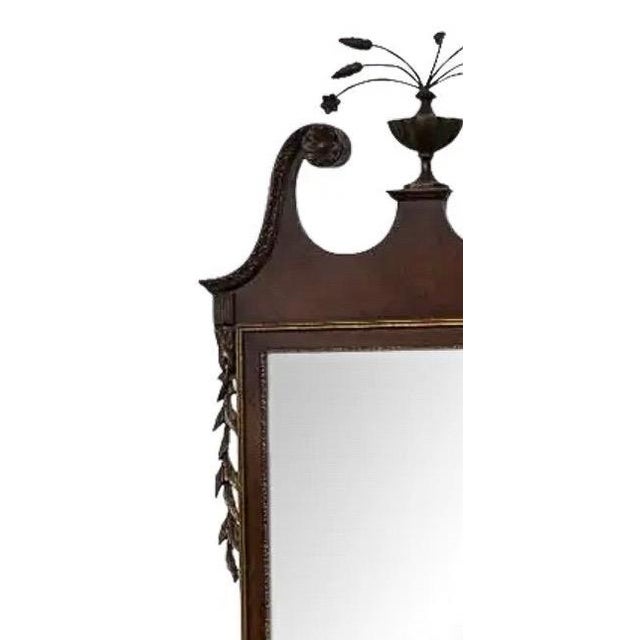 Large Federal Style Mahogany and Gilt Constitution Mirror With Urn and Wheat Finial For Sale - Image 10 of 13