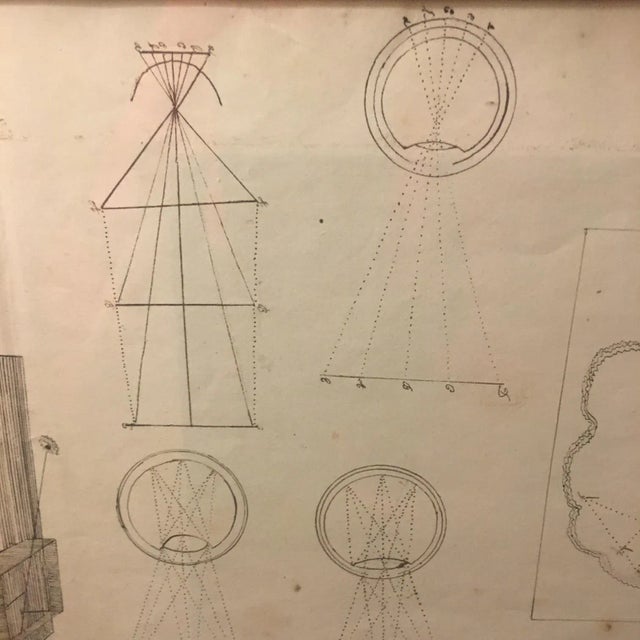 Early Folk Art American Two Sided Framed Military Drawing With Map For Sale - Image 11 of 12