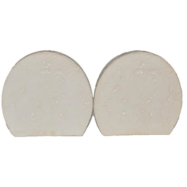 1980s 1985 Jaru Volcanic Sphere Orb Plaster Large Bookends- a Pair For Sale - Image 5 of 9