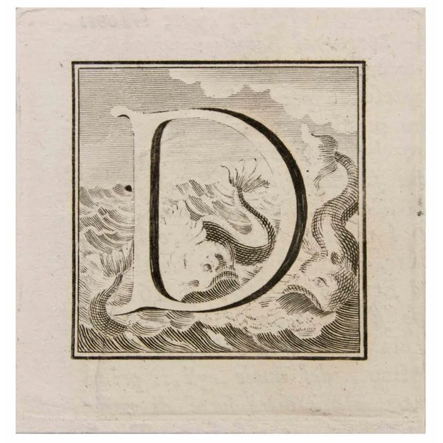 Letter d is an etching realized by luigi vanvitelli. The etching belongs to the print suite “antiquities of herculaneum...
