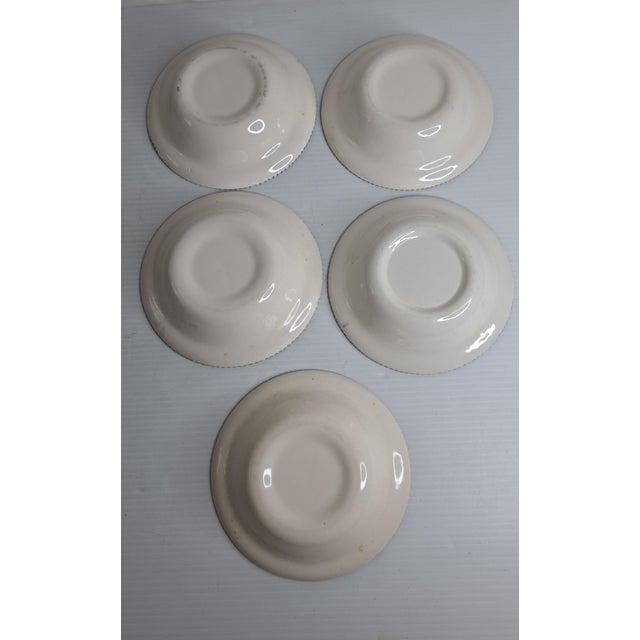 Ceramic Vintage Currier & Ives Royal “The Old Farm Gate” 5 5/8" Fruit Dessert Bowls - Set of 9 For Sale - Image 7 of 12