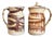 19th Century French Pottery Pitcher with Cream and Brown Glaze with Dripping For Sale