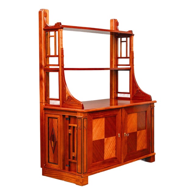 Art Nouveau Bookcase in Mahogany, Early 20th Century For Sale