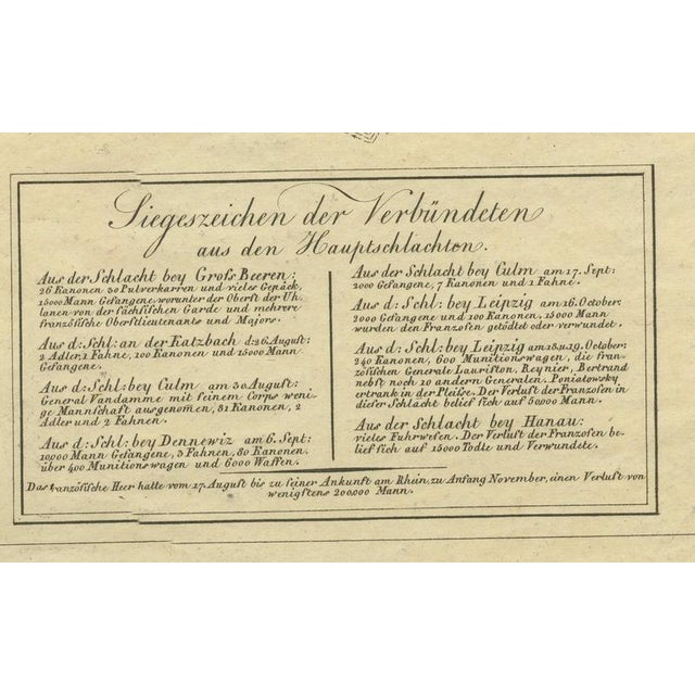Germany Allied Military Campaign Map by Ausfeld, 1814 For Sale - Image 4 of 12