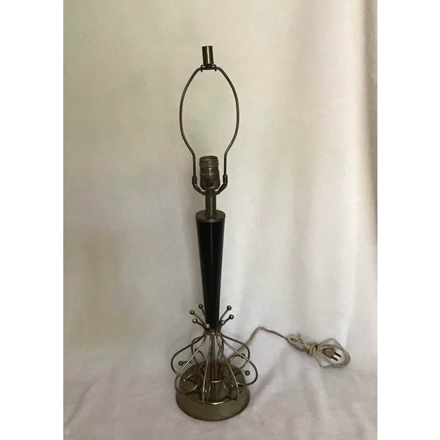 Mid Century Atomic Table Lamp with Teal Shade Chairish