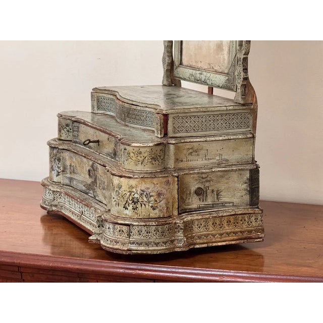 Exceptional 18th Century Venetian Dressing Table Mirror / Table Top Vanity For Sale - Image 15 of 16