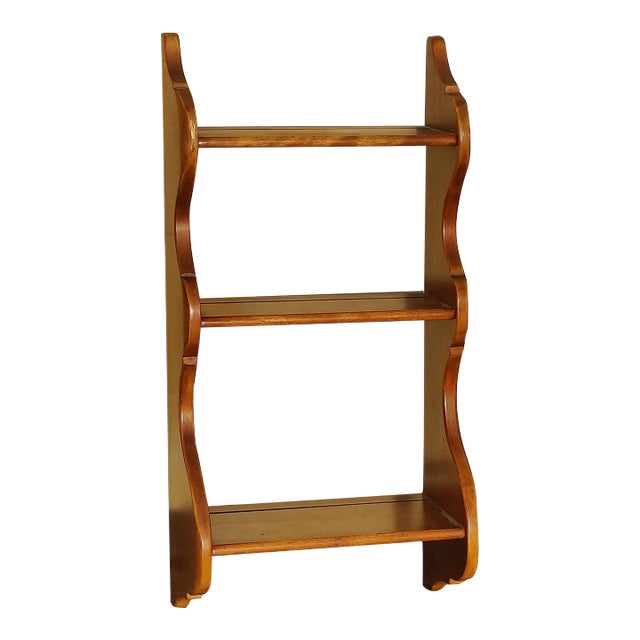 1950s Vintage Cushman Colonial Style Maple Hanging Shelf For Sale