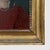 Red 19th Century Danish Folk Art Portrait of Young Girl in Red Dress With Pearl Necklace (Oil on Board) For Sale - Image 8 of 12